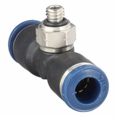 AIGNEP USA Nylon Tube Fitting Tee, Black, #10-32 Thread - Nylon & Nickel-Plated Brass Tube Fittings