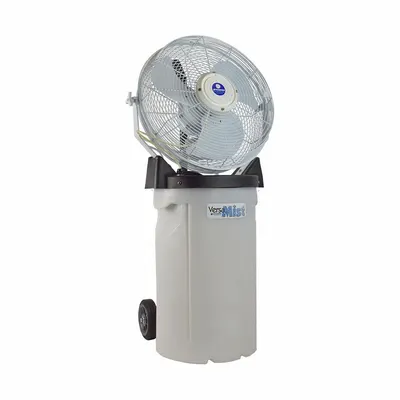 SCHAEFER Misting Fan: 18 in Blade Dia, 3 Speeds, 1/10 hp Motor HP, Non-Oscillating - Misting Industrial Pedestal Fans