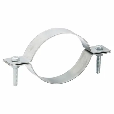 NORDFAB Duct Hanger, 4 in Round Duct, Steel, 6 in L x 4 in W, 2-Piece Assembly - Duct Hangers