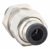 PARKER Push-Fit Union Fitting: 1/4 in OD x 1/4 in OD Size, Push-to-Connect x Push-to-Connect, Brass (MPN 62PLPBH-4)
