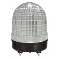 DAYTON Warning Light: Clear, LED, 90 to 240V, 3 3/8 in Overall Dia, 4 1/2 in Overall Ht