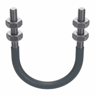 ANVIL Cushioned U-Bolt: 1/2"-13 Thread Size, For Pipe Size 3 in, 4 in Inside Ht - Cushioned U-Bolts