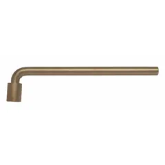 This non-sparking fixed-head socket end wrench features a 20 mm, 6-point metric socket and an overall length of 11 7/16 inches. It is designed for use in environments where sparking tools pose an ignition risk, such as oil refineries, chemical plants, and gas facilities.