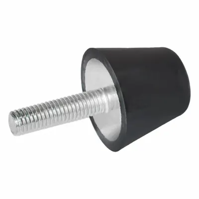 JW WINCO Male x Non-Threaded Vibration-Isolating Mount, M8 Thread, Buna-N - Male x Non-Threaded Vibration-Isolating Mounts