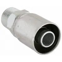 WEATHERHEAD Hydraulic Crimp Fitting: Steel x Steel, Straight, -4 For Hose Dash Size, Rigid, 2 PK (MPN 04E-104)
