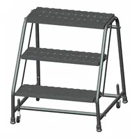 BALLYMORE Step Stool: 2.4 ft Overall Ht, 450 lb Load Cap, 3 Steps, Steel, 2.4 ft Standing Ht (MPN 326XSU)
