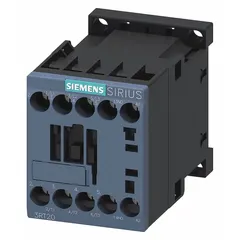 Non-reversing IEC contactor with 3 poles and 3 normally open (NO) contacts. Rated for 12 A with a 480V AC coil. No integrated surge suppression. Used for switching electrical loads in motor control, lighting, and heating applications.
