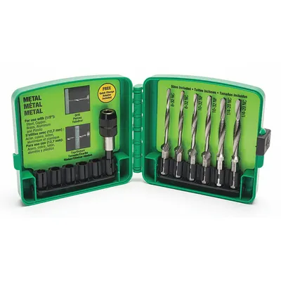 GREENLEE Drill, Tap - Drill Tap/Countersink Sets