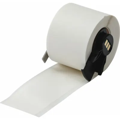BRADY Continuous Label Stock: 1 1/2 in x 50 ft, Paper, Inkjet Print-Receptive/Water Dissolvable - Brady Water-Dissolvable Continuous Label Rolls