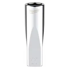 This 6-point deep hand socket features an anti-roll design to prevent rolling on sloped surfaces. With a 1/4 in drive and 11 mm socket size, it is suited for fastening and loosening metric hex fasteners in recessed or tight spaces. The chrome finish provides corrosion resistance.