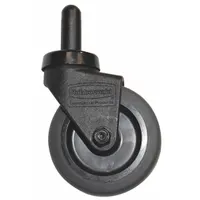 RUBBERMAID COMMERCIAL PRODUCTS Caster, Quiet, 3", Gray, WB Trolley: Fits Rubbermaid Brand (MPN GRFG1990704)