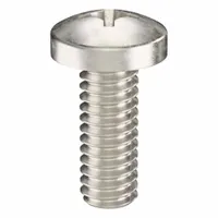 Machine Screw: #8-32 Thread Size, 7/16 in Lg, 18-8, Stainless Steel, Plain, Pan, Phillips, 50 PK (MPN ZSCRW-359)