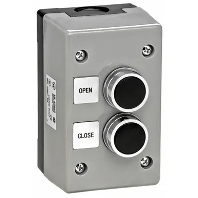 AMERICAN GARAGE DOOR Control Station: Open-Close, Double Pole, Outdoor - Push Button Garage Door Control Stations