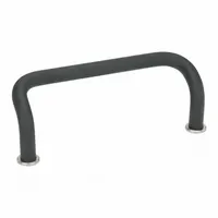 JW WINCO Pull Handle: Threaded Holes, Steel, Black, 3.94 in Mounting Hole Center to Center, 0.39 in (MPN 425.1-10-100-SW)
