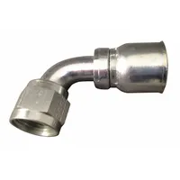 AEROQUIP Hydraulic Crimp Fitting: Steel x Steel, 90° Elbow, -8 For Hose Dash Size, JIC x Crimp (MPN FJ3244-0808S)