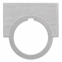 Legend Plate: 30 mm Panel Mounting Size, Half-Round, 1 1/2 in Overall Ht x 2 in Overall Wd (MPN 52NL32)
