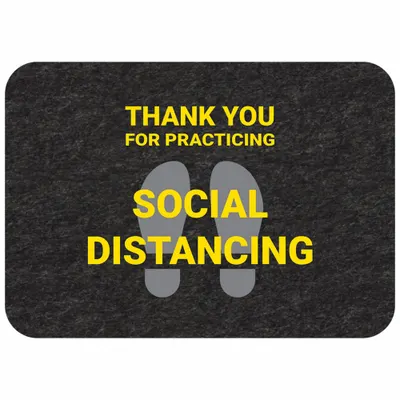 PIG Floor Sign Mat, 2 ft x 17 in, 4 PK - Safety