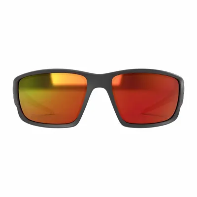 EDGE EYEWEAR Safety Glasses: AP Red Lens, Full-Frame, Metal Detectable, Black Frame - Padded Comfort-Fit Safety Glasses