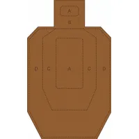 ACTION TARGET Shooting Range Targets: Cardboard, Silhouette Target, 30 in Ht, 18 in Wd, 25 PK (MPN IPSC-CB-25)