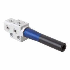 Vacuum generator from the Schmalz SBP & SBP-HV/HF Series, with a maximum supply pressure of 6 bar and 1/8 in G female connection. Used in automated material handling, pick-and-place, and packaging applications to generate vacuum for gripping and moving items without mechanical clamping.