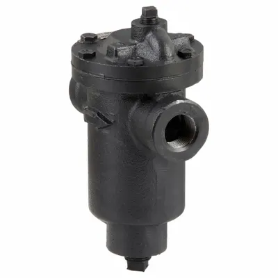 MEPCO Steam Trap: Cast Iron, 3/4 in FNPT, 955 lb/hr, 125 psi Max., 345°F Max. - Corrosion-Resistant Inverted Bucket Steam Traps