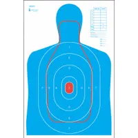 ACTION TARGET Shooting Range Targets: Paper, Silhouette Target, 35 in Ht, 23 in Wd, Blue/Red, 50 PK (MPN RC-B27E-Q-50)