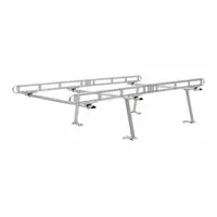 Truck Cap Rack: 800 lb Max Load Capacity, 134 1/2 in, 80 1/4 in, 36 1/4 in, Adj, Silver, Aluminum (MPN CAP-RACK-ALUM)