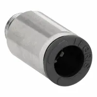 LEGRIS Push-Fit Adapter Fitting: 7 mm Pipe x 6 mm OD Size, Metric x Push-to-Connect, Brass, Silver (MPN 3181 06 55)