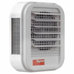 Standard suspended electric unit heater for wall or ceiling mounting. Operates on 480 V AC, 3-Phase power. Overall dimensions: 30 in high x 26-5/8 in wide x 18-1/8 in deep. Suitable for supplemental or primary heating in industrial and commercial spaces.
