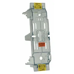 Non-indicating cover for J-class fuse blocks rated 600 V AC and 31 A to 60 A. Compatible with BUSSMANN JM fuse series. Provides protective enclosure for fuse blocks in industrial control panels and power distribution systems.