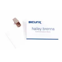 Badge Holder: Clip, Horizontal/Vertical, 2 1/4 in Badge Pouch Wd, 3 1/2 in Badge Pouch Ht, 50 PK (MPN BAU 67672)