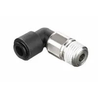 LEGRIS Push-Fit Elbow Fitting: 5/32 in OD x 1/8 in Pipe Size, Push-to-Connect x MNPT, Black (MPN 3159 04 11)
