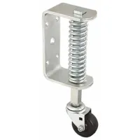 APPROVED VENDOR Side Mount Caster: Swivel, Rubber, 2 in Wheel Dia., 7/8 in Wheel Wd, Steel, Black