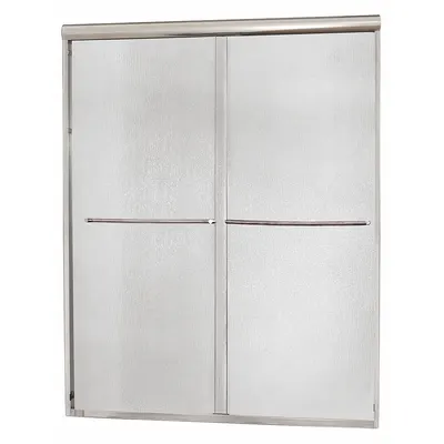 FOREMOST Shower Door: 56 in Min. Door Wd, 60 in Max. Door Wd, 72 in Overall Ht - Double-Sliding Shower Doors