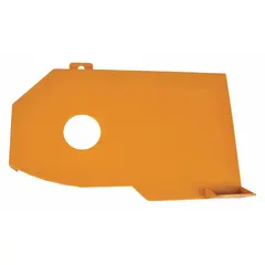 This plastic guard is a motor accessory designed to shield the motor and pulley assembly from debris and accidental contact. It is intended for use with model 10N693. Commonly applied in industrial machinery and material handling systems where motor safety is required.