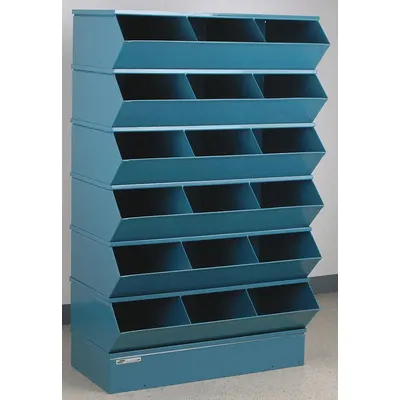 STACKBIN Sectional Stacking Bin Unit: 37 in x 20 1/2 in x 59 1/4 in, Std, 18 Compartments - Stationary Stacking Bin Units