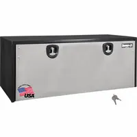 BUYERS PRODUCTS Underbody Truck Box: Underbody Truck Box, Single Drop-Down Door Door, Gloss Black (MPN 1702715)