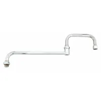 T&S BRASS Spout: Spout, Straight, Swivel Spout, Brass, Chrome, 19.2 gpm Flow Rate, Laminar, Nozzle (MPN 068X)