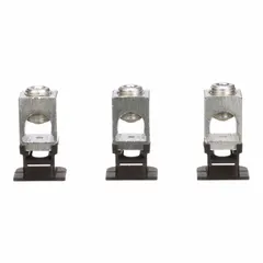 Mechanical lug kit for PowerPact H Frame circuit breakers. Includes three mechanical lugs rated 600V AC. Used for terminating conductors in panelboards and switchgear.
