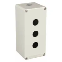 SCHNEIDER ELECTRIC Push Button Enclosure: 22mm, 3 Holes, Cast Zinc, NEMA 13/4 (MPN XAPG39503)