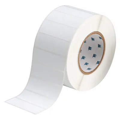 BRADY Pre-Cut Label Stock Roll: Tamper Indicating, 1 in x 3 in, 1 in, White (Matte) - Brady Destructible Tamper-Indicating Precut Label Rolls