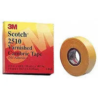 3M Electrical Tape: 2 in Wd, 36 yd Lg, 7 mil Thick, Varnished Cotton Cloth, Indoor, Yellow, 16 PK (MPN 2510-2X36YD)