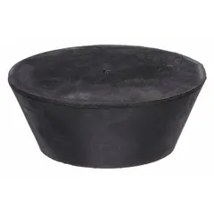 APPROVED VENDOR SBR Rubber Stopper, Size 16, Black, 90 mm Bottom Dia, 127 mm Top Dia, 50 mm Height