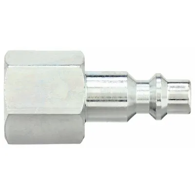 SPEEDAIRE Quick Connect Hose Coupling: 1/2 in Body Size, 3/4 in Hose Fitting Size - Industrial Interchange Steel Quick-Connect Air Coupling Plugs