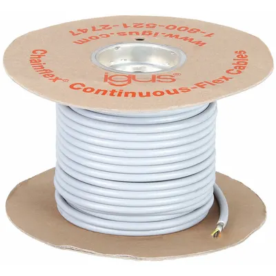 CHAINFLEX Control Cable: 20 AWG, 5 Conductors, 100 ft, PUR Jacket - Continuous Flexing Control Cables