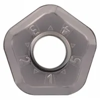 This pentagon-shaped indexable milling insert offers five cutting edges for cost-effective material removal. It is suited for high-feed roughing and finishing operations on steel, stainless steel, and cast iron. Typical applications include face milling, shoulder milling, and slotting in general machining and die/mold work