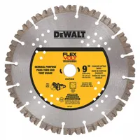 DEWALT Diamond Saw Blade: 9 in Blade Dia., 7/8 in Arbor Size, Dry, For Masonry Saw, Better (MPN DWAFV8900)