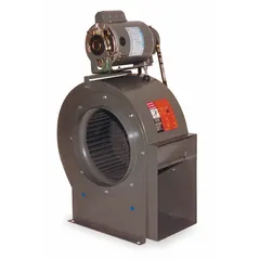 This Dayton belt-drive blower includes a drive pack and delivers 1,000 cfm at 1/4 hp. It operates on 115/230V AC single-phase power with a totally enclosed motor and clockwise rotation. Suitable for industrial ventilation, exhaust, and air movement in facilities such as manufacturing plants and warehouses.