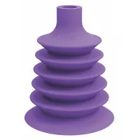 PIAB Vacuum Pad: Plain Pad without Adapter, 75 mm Pad Dia, Thermoplastic Elastomer, Purple, 60A (MPN VL75BL)