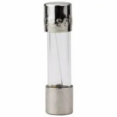 Time-delay cylindrical fuse rated 1 A and 250 V AC, with a 5 mm x 20 mm form factor. Provides overcurrent protection while tolerating temporary inrush currents. Suitable for use in control panels, power supplies, and lighting circuits.